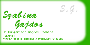 szabina gajdos business card